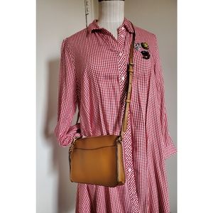 Zara Appliqué Gingham Swing Dress